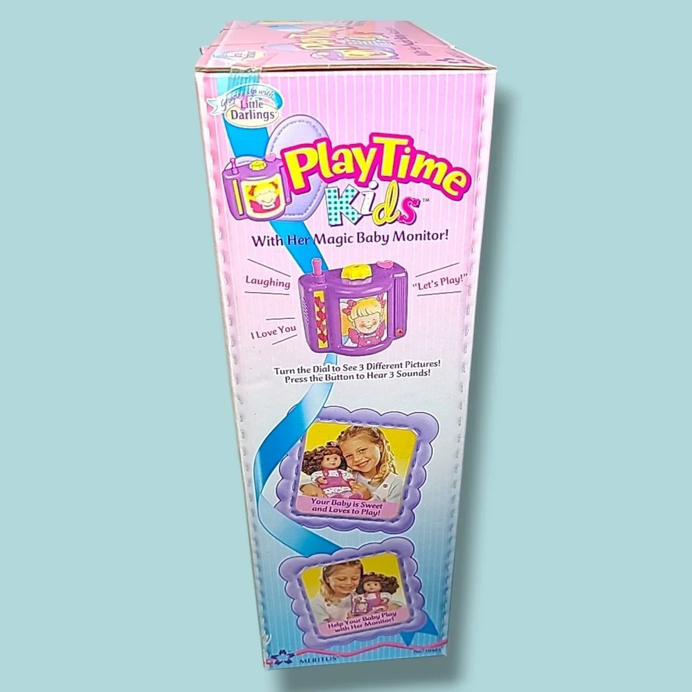 Vintage Meritus Little Darlings PlayTime Kids Baby Monitor Doll NOS NIB Sounds